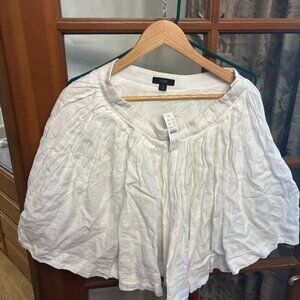 100% linen white j. crew skirt with tags size 6